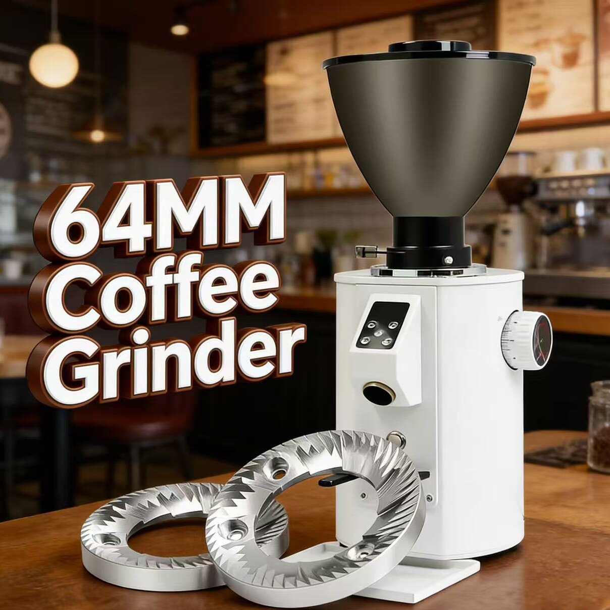 Coffee Grinder Burr Flat - 64mm Flat Burr Commercial Espresso Grinder