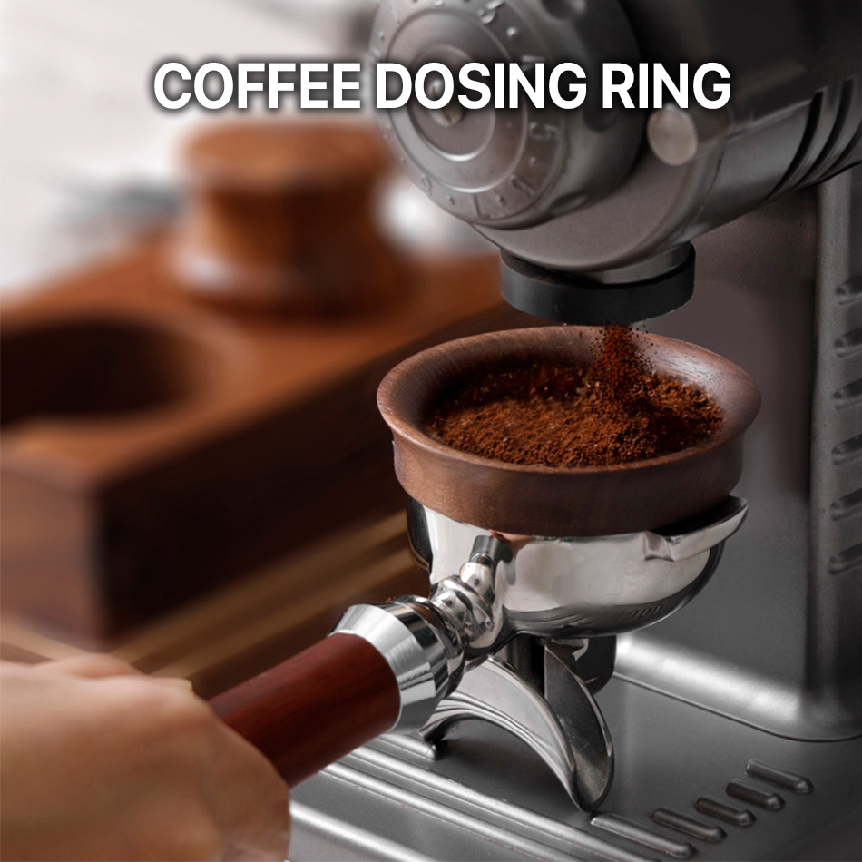 Dosing Funnel Ring - 51/58mm Coffee Dosing Cup Walnut wood