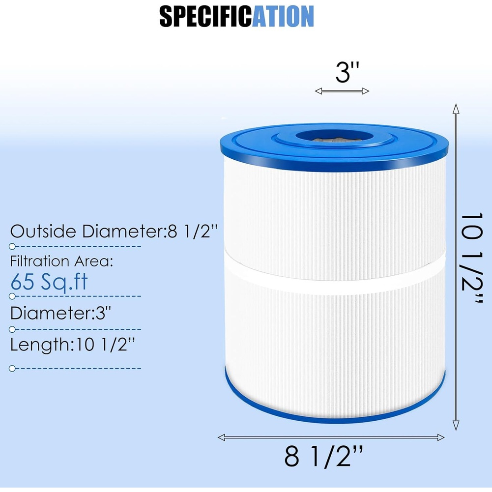 Water Filter Cartridge - PWK65 Spa Filter Cartridge Replacement PET
