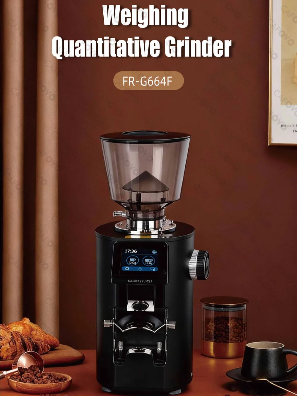 CAFOVO G664F Professional Weig - Coffee Grinder Burr Flat 评论和价格