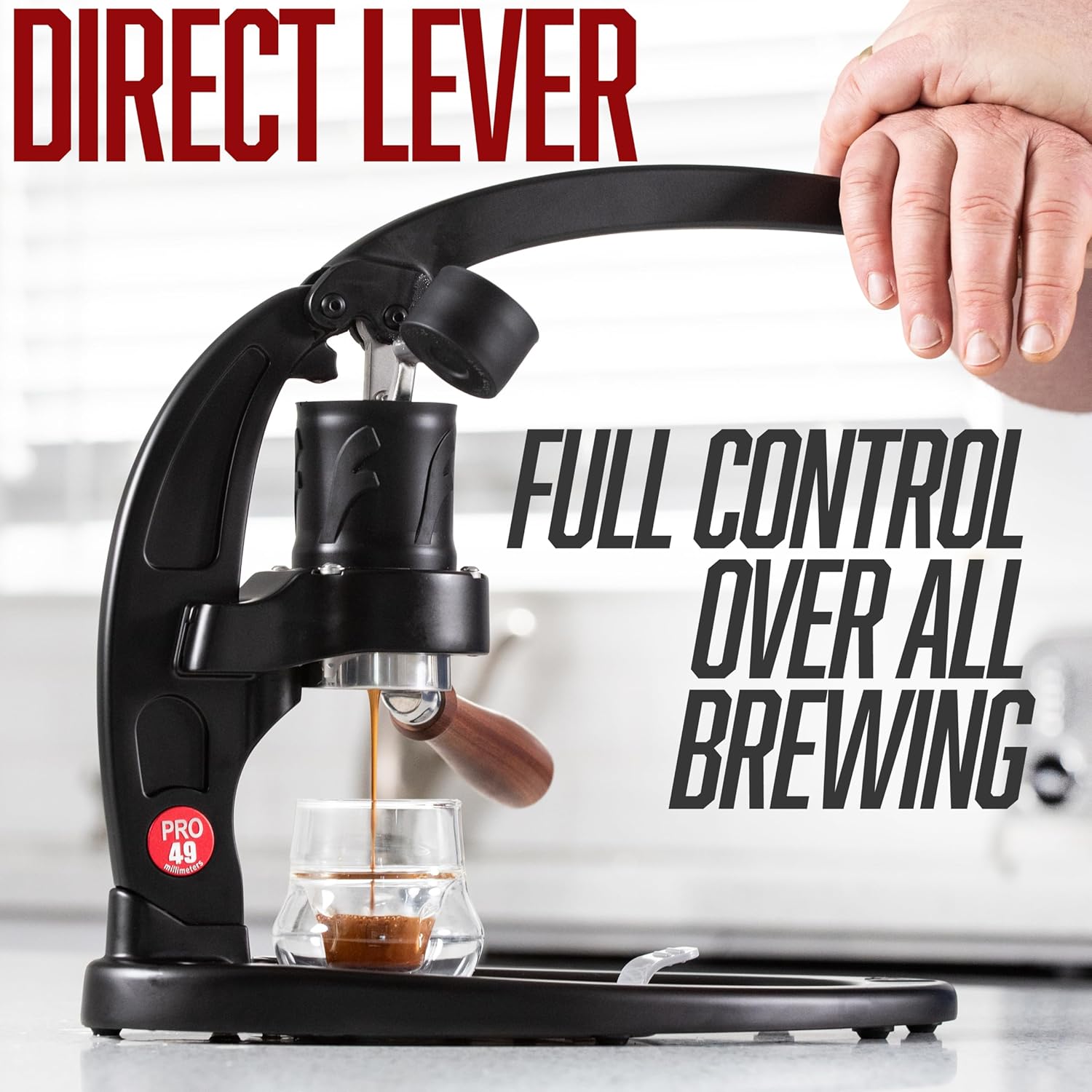Manual 49mm Lever Espresso Mak - Pressure Gauge Espresso 评论和价格