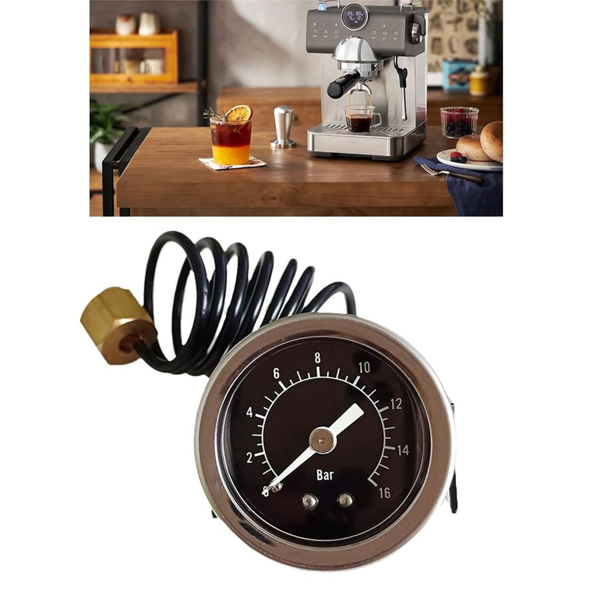 A47T High Precisions 16Bar Pre - Pressure Gauge Espresso 评论和价格