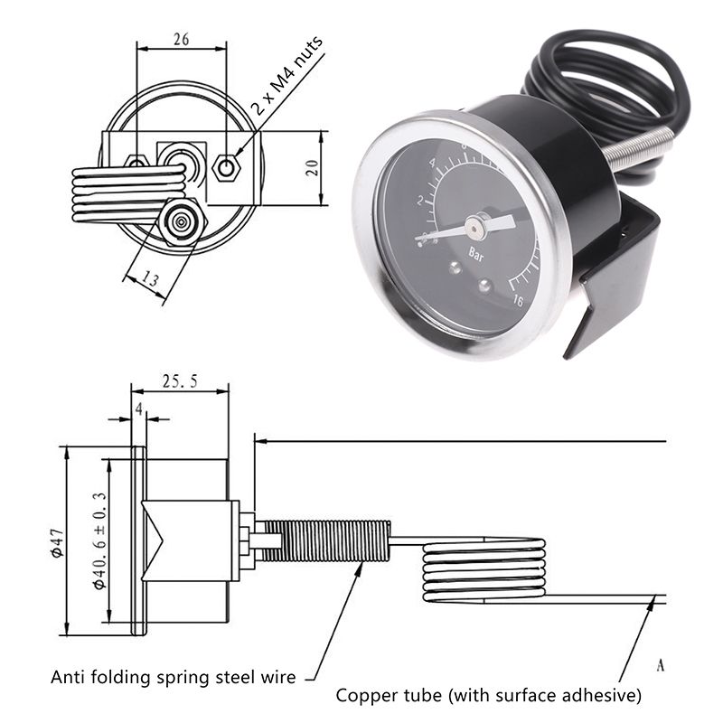 16 Bar Espresso Machine Pressu - Pressure Gauge Espresso 评论和价格