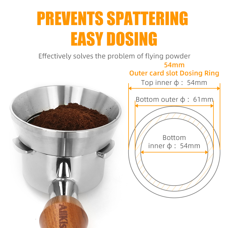 54mm Coffee Dosing Ring Stainl - Dosing Funnel Ring 评论和价格