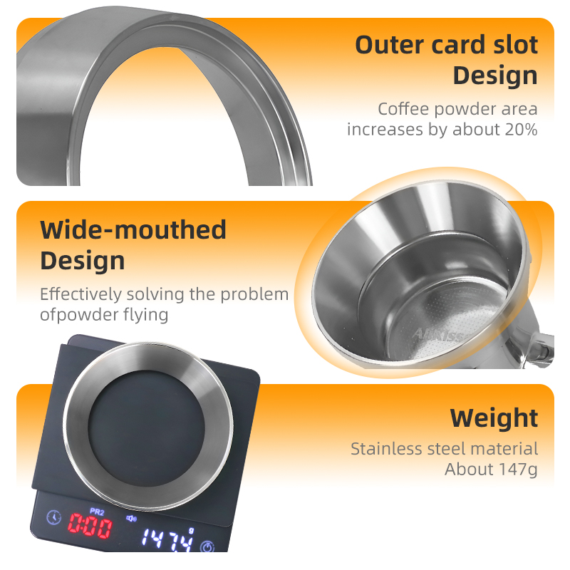 54mm Coffee Dosing Ring Stainl - Dosing Funnel Ring 评论和价格